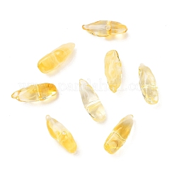ツートンカラーの天然石風風アクリルビーズ  ティアドロップ  ゴールド  18~18.5x6.5~7x7mm  穴：1.4mm  約1140個/500g&nbsp;AC-CBA6852-01F