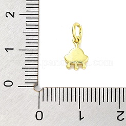 本物の18K金メッキラックメッキ真鍮エナメルチャーム  丸カン付き  長持ちメッキ  鉛フリー＆カドミウムフリー  宇宙船のチャーム  ブラック  9x6x1.5mm  穴：3mm&nbsp;KK-M293-28G-01