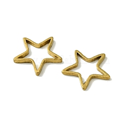 真鍮製フレームコネクター  カドミウムフリー＆ニッケルフリー＆鉛フリー  スター  生（メッキなし）  9.5x10x1mm  内径：5.5x7mm&nbsp;KK-B085-02C