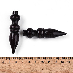 天然木の大きなペンダント  染め  片穴  ココナッツブラウン  66.5x16~16.5mm  穴：0.9mm&nbsp;WOOD-N016-57