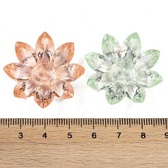 透明なアクリルビーズ  花  ミックスカラー  33x31x9.5mm  穴：1.8mm  154個/セット&nbsp;OACR-H118-02