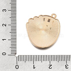 野球ボール合金エナメルペンダント  ゴールドカラー  野球グローブチャーム  24x21x1mm  穴：1.2mm&nbsp;AL-CBA2166-01G-06