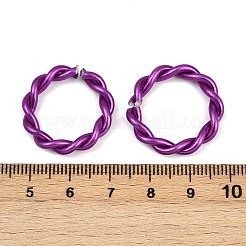 アルミクイックリンクコネクター  ツイストラウンドリング  暗い蘭  24~24.5x3.5~4mm  内径：17~17.5mm&nbsp;ALUM-H002-01-16