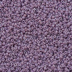 MIYUKIラウンドロカイユビーズ  日本製シードビーズ  11/0  (rr478) 不透明モーブ ab  11/0  2x1.3mm  穴：0.8mm  約5500個/50g&nbsp;SEED-X0054-RR0478