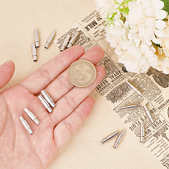 真鍮製ネジ留め具10個  コラム  プラチナ  18x5mm  穴：3mm&nbsp;KK-CA0002-71