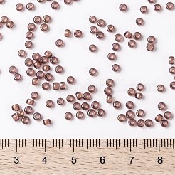 MIYUKIラウンドロカイユビーズ  日本製シードビーズ  （rr337)裏地付きシナモン光沢  8/0  3mm  穴：1mm  約422~455PCS /ボトル  10 G /ボトル&nbsp;SEED-JP0009-RR0337