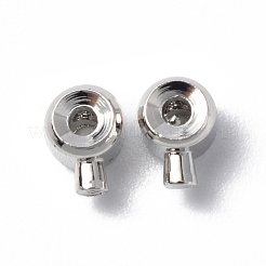 真鍮製つぶし玉カシメ玉  コラム  プラチナ  4x3x2.5mm  穴：1mm&nbsp;KK-P223-35P