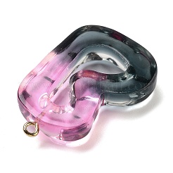 樹脂チャーム  鉄輪のパーツ  a～zの文字  文字B  39x26x7mm  穴：2mm&nbsp;LS-FIND-Q107-01B-01