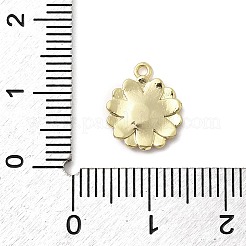 真鍮製マイクロパヴェキュービックジルコニアペンダント  花のチャーム  エナメル  カドミウムフリー＆鉛フリー  ラックめっき  長持ちメッキ  18KGP本金メッキ  プラム  12x10x2mm  穴：1mm&nbsp;KK-A278-06G-01