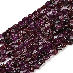 天然ブラジルガーネットビーズ連売り  ナゲット  タンブルストーン  4~7x3~5x3~4mm  穴：0.7mm  約84個/連  15.94~16.34''（40.5~41.5センチメートル）&nbsp;G-Q060-A01