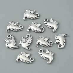 合金のチベット風チャーム  鳥のチャーム  アンティークシルバー  15x12x2mm  穴：1.5mm&nbsp;FIND-CJC0007-97