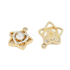 合金ラインストーンペンダント  ハートで主演  ゴールドカラー  20x18x5mm  穴：2mm&nbsp;FIND-M018-15G