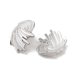 変色しないウィング 304 ステンレススチール製スタッドピアス（女性用）  ステンレス鋼色  29x23mm&nbsp;EJEW-L272-002P