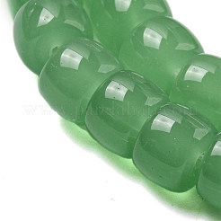 ジェイド風ガラスビーズ連売り  バレル  ミディアムシーグリーン  8x6mm  穴：1.6mm  約61~62個/連  14.84''~15.16''（37.7~38.5センチメートル）&nbsp;GLAA-NH0002-A03