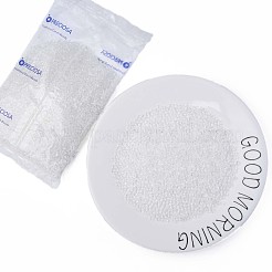 透明チェコガラスシードビーズ  光沢  2穴  オーバル  グレー  5x3.5x2.5mm  穴：0.9mm  約500 G /袋&nbsp;SEED-N004-005-C07