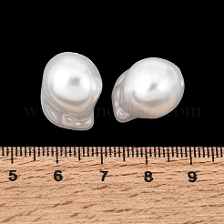 ABSプラスチックパール調ビーズ  ナゲット  ホワイト  17x13.5x13.5mm  穴：1mm  約310個/500g&nbsp;PL-CBA8DB3-14