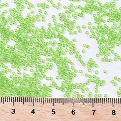 MIYUKIラウンドロカイユビーズ  日本製シードビーズ  15/0  （rr144)透明ライム  15/0  1.5mm  穴：0.7mm  約250000個/ポンド&nbsp;SEED-G009-RR0144