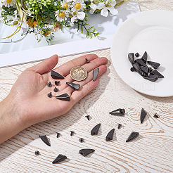 スパイクコーン合金リベット20袋  ネジ付き  財布ハンドバッグ靴パンクロックレザークラフト服ベルト用  1pc スチールドライバー付き  ガンメタ色  16.5x9.5x16.5mm&nbsp;FIND-CL0001-93B