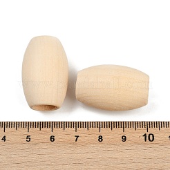 ウッドビーズ  オーバル  湯通しアーモンド  28.5~30x18.5~19.5mm  穴：9~9.5mm&nbsp;WOOD-F017-02A