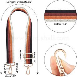 キャンバスバッグストラップ  合金回転式ナスカン付き  バッグ交換用アクセサリー  ゴールド  71cm&nbsp;FIND-WH0065-24B-02