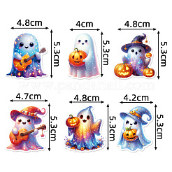 ハロウィンゴーストケーキトッパー  ケーキデコレーション用品  ゴースト  53x40~48mm  6個/セット&nbsp;PW-WGBC9F0-01