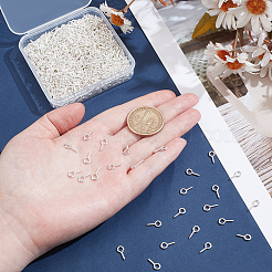 1000本の鉄ネジアイピンペグベイル  片穴パーツ用  銀  10x5x1.2mm  穴：2.8mm&nbsp;IFIN-ME0001-11S