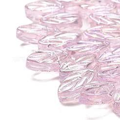 電気メッキガラスビーズセット  葉  パールピンク  11x7x4mm  穴：0.8mm  約78~80個/連  18.66~18.74''（47.4~47.6センチメートル）&nbsp;EGLA-B004-02A-AB09