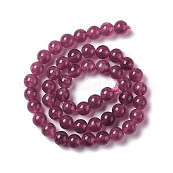 天然の白翡翠模造ガーネットビーズ連売り  染め  ラウンド  8mm  穴：1mm  約46個/連  15.16''（38.5センチメートル）&nbsp;G-I334-02B