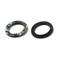 天然アワビシェル/パウアシェルカボション  中空オーバル  14.5x12.5x1.3mm&nbsp;SHEL-K006-13B