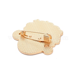 キャンディケインのエナメルピンを持つサンタクロース  バックパック用合金ラペルピン  カラフル  41.5x38mm&nbsp;JEWB-H033-07B-KCG