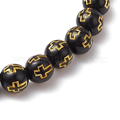 2色アクリルビーズストレッチブレスレット2個  ミックスカラー  内径：2-1/8インチ（5.5cm）  1pc /カラー&nbsp;BJEW-JB110106