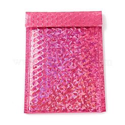 レーザーフィルムパッケージバッグ  バブルメーラー  パッド入り封筒  長方形  濃いピンク  24x15x0.6cm&nbsp;OPC-P003-01B-08