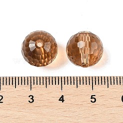ガラス k9 ガラス  模造オーストリアクリスタルビーズ  ファセット（128ファセット）  ラウンド  ペルー  12mm  穴：1.4~2mm&nbsp;GLAA-H024-06C-14