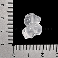 天然水晶彫刻ビーズ  水晶  コインを持った馬  16.5~17x14.5~15.5x11.5mm  穴：1.5mm&nbsp;G-L656-A02-01