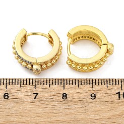 ブラスマイクロパヴェクリアキュービックジルコニアフープピアス  長持ちメッキ  鉛フリー＆カドミウムフリー  18KGP本金メッキ  17x18x6.5mm&nbsp;EJEW-H158-17B-GP