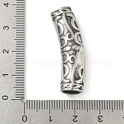 304ステンレスチューブビーズ  アンティークシルバー  36x9mm  穴：7mm&nbsp;STAS-Z147-12AS-03