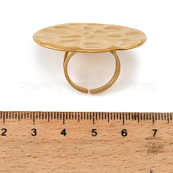 女性用304ステンレススチールカフオープンリング  オーバル  ゴールドカラー  17mm&nbsp;SA-CBAF040-06G