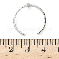 304ステンレススチール製調節可能なカフリング  ステンレス鋼色  クロス  8.5mm  調整可能&nbsp;RJEW-Z105-01P-05