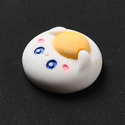 不透明樹脂デコデンカボション  模造食品  ビスケット  ホワイト  19.5x8.5mm&nbsp;RESI-C013-12