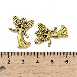 合金のチベット風チャーム  カドミウムフリー＆鉛フリー  エンジェルチャーム  アンティーク黄金  23x17x3mm  穴：1.6mm  約617個/1000g&nbsp;FIND-M047-07AG