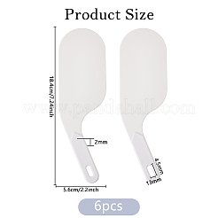 PPプラスチックマットレスライザー6個  ホワイト  184x56x2mm  穴：4.5x13mm&nbsp;AJEW-DC0004-34
