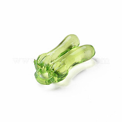 透明なアクリルパーツ  茄子  ミックスカラー  24x13x7.5mm  穴：2.5mm  約540個/500g&nbsp;MACR-N013-038-A01