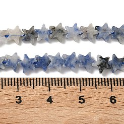 天然ブルースポットジャスパービーズ連売り  スター  6x6x2mm  穴：0.7mm  約72個/連  14.96''（38センチメートル）&nbsp;G-F817-A12-01