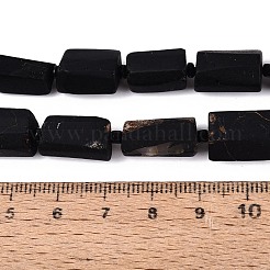 天然石ブラックトルマリンビーズ連売り  多面カット  コラム  シードビーズで  12.5~17.5x6.5~11x6.5~11mm  穴：0.9~1.2mm  約24~26個/連  16.34インチ（41.5cm）&nbsp;G-N362-08A-01