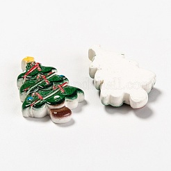 クリスマステーマ  樹脂カボション  混合図形  ミックスカラー  20.5~33x16~37.5x3.5~9mm&nbsp;CRES-MSMC003-02