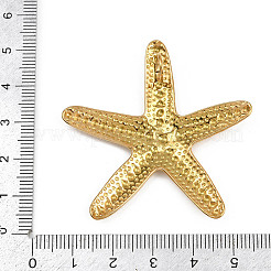 オーシャン 304 ステンレススチールペンダント  ゴールドカラー  ヒトデ  50x48.5x3.5mm  穴：6mm&nbsp;STAS-D377-02C-G
