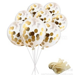 紙吹雪ラテックス  confetti ballon結婚式の装飾  ゴールド  12インチ  5個/袋&nbsp;LS-AJEW-WH0023-06