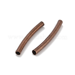 真鍮製カーブチューブビーズ  カドミウムフリー＆鉛フリー  赤銅鉱  15x1.5mm  穴：1mm&nbsp;KK-B120-04F-R