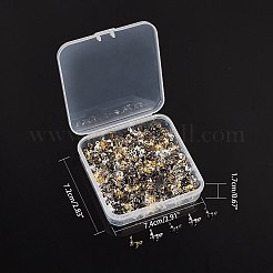 真鍮製ダルマチープ  カロット終了  クラムシェルノットカバー  ガンメタル＆ゴールド＆プラチナ＆シルバーカラーメッキ  7x4mm  穴：1mm  内径：3mm  4色  100個/カラー  400個/箱&nbsp;KK-AR0001-10