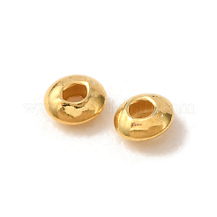 925スターリングシルバースペーサービーズ  ロンデル  18KGP本金メッキ  2.5~2.7mm  穴：1mm  約400個/10g&nbsp;STER-WH0015-01F-G